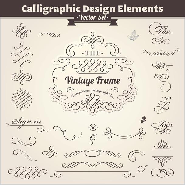Calligraphic Design Elements - Vector, Image