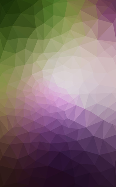 Multicolor rosa escuro, padrão de design poligonal verde, que consistem em triângulos e gradiente no estilo origami
. - Foto, Imagem