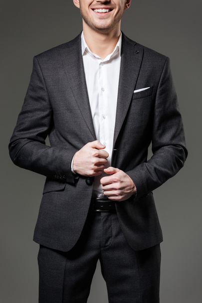 Fekete színű és fehér ing vonzó fiatal üzletember Wesola  - Fotó, kép