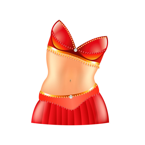 Belly dance icon isolated on white vector - Вектор, зображення