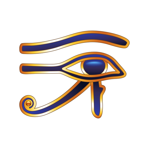 Göz Horus izole üzerinde beyaz vektör - Vektör, Görsel