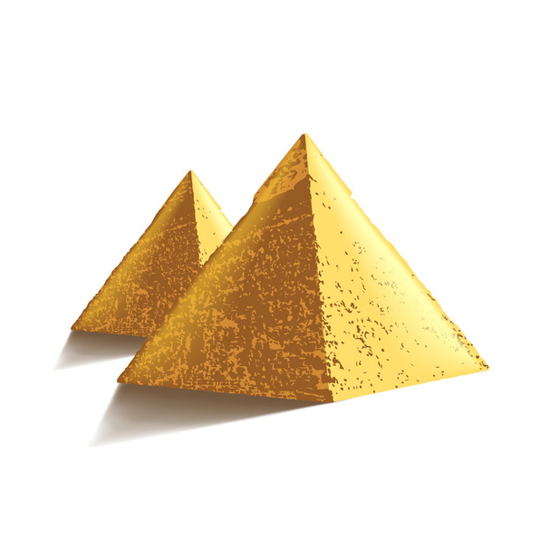 Egypti pyramidit eristetty valkoinen vektori
 - Vektori, kuva