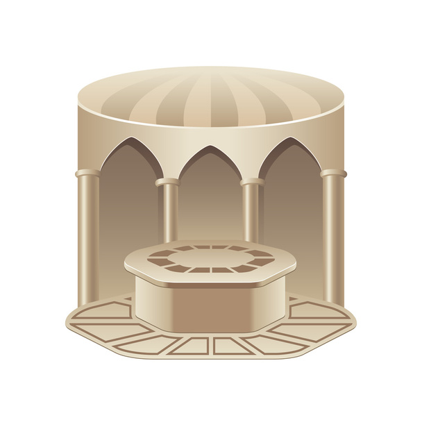 Турецкая баня хамам изолирован на белый вектор
 - Вектор,изображение