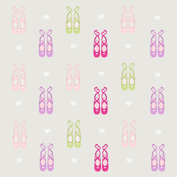 Ballerina shoes background - Vector, Image