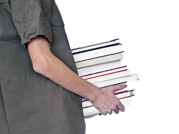 Man with books - Photo, image
