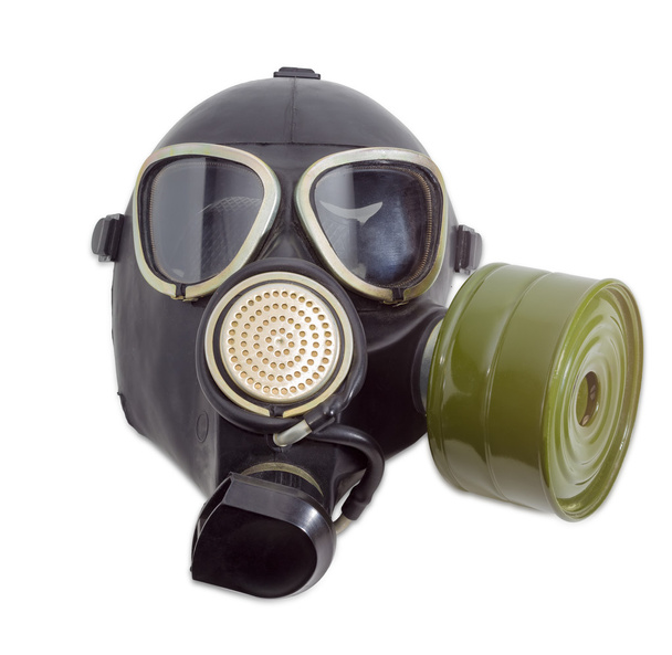 Gaz Maskesi filtresiyle maske tarafında monte - Fotoğraf, Görsel