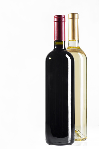 Red and white wine bottles - Zdjęcie, obraz