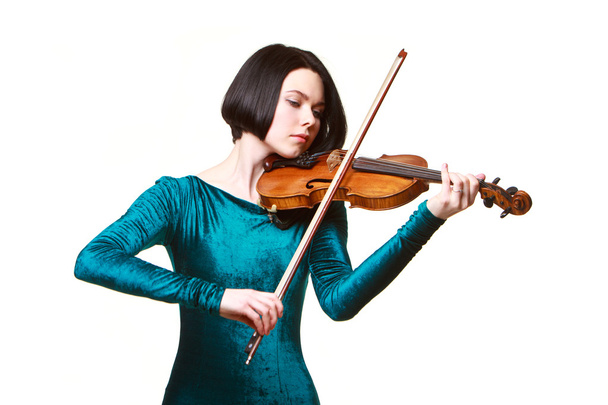 Tyttö viulu valkoinen
 - Valokuva, kuva
