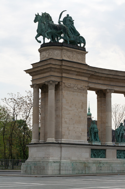 The Heroes square in Budapest. Fragment - Photo, Image
