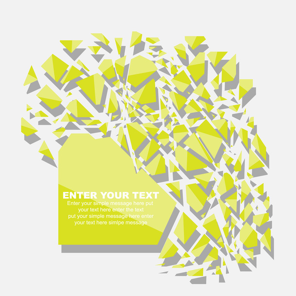 Rozdrcené Elemente šablony zpráv nálepka páté vydání žlutá - Vektor, obrázek