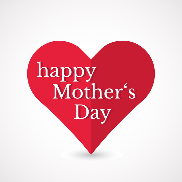 Happy Mothers Day. Greeting card element for Mothers Day. Vector abstract background. Heart and lettering. - Διάνυσμα, εικόνα