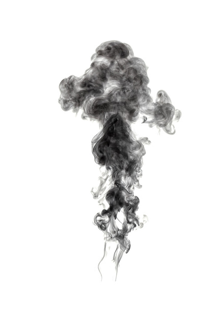 Abstract black smoke on white background - Fotografie, Obrázek
