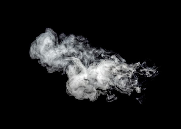 white smoke on black background - Fotó, kép