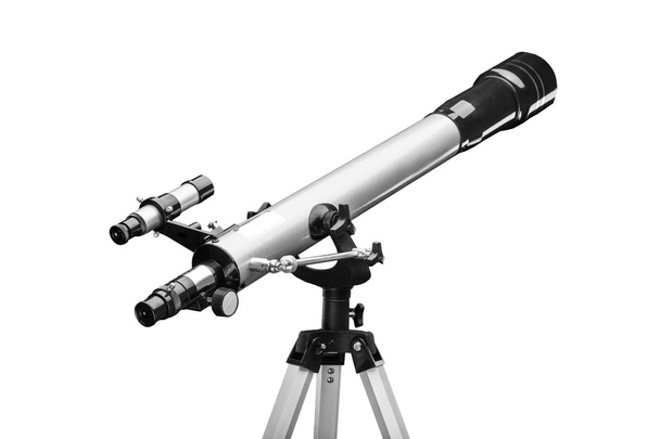 Telescópio moderno isolado
  - Foto, Imagem