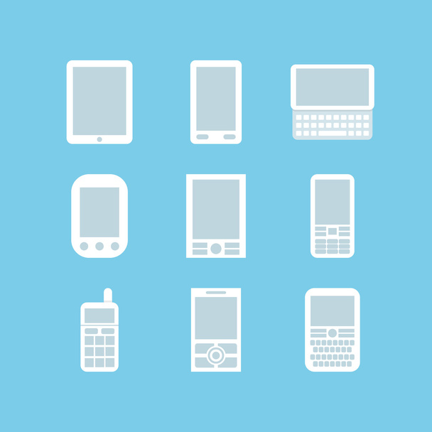 icon set van mobiele telefoon voor de website, een mobiele applicatie - Vector, afbeelding