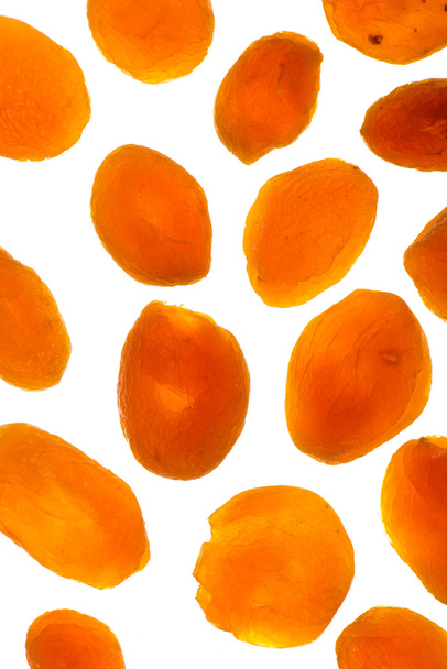 Dried apricots isolated - Foto, afbeelding