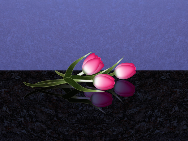 Tulipán con reflexión
 - Foto, imagen