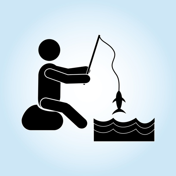 дизайн рыбалки, векторная иллюстрация
 - Вектор,изображение