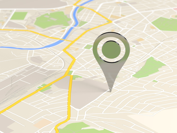 Locator icon on a city map - Foto, immagini