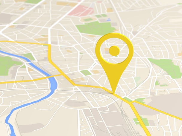 Locator icon on a city map - Foto, imagen