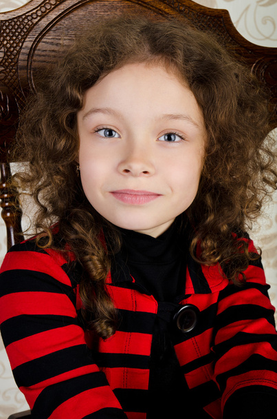 Portrait of cute smiling little girl - Foto, immagini
