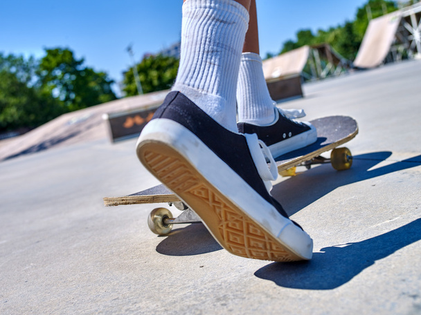 Girl riding on roller skates . - Photo, Image