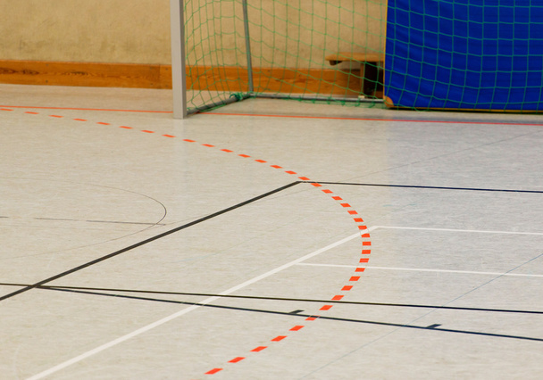 Handball Hall floor in a gym - Foto, Imagen