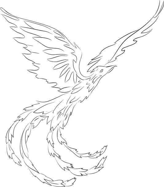 Phoenix mythological creature - Διάνυσμα, εικόνα