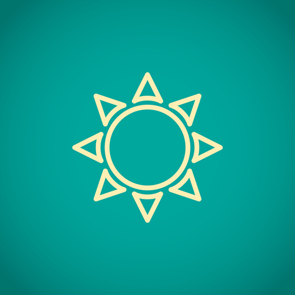 Outline sun icon - Vector, Imagen