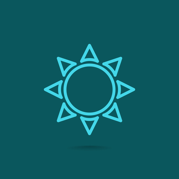 Outline sun icon - Vecteur, image