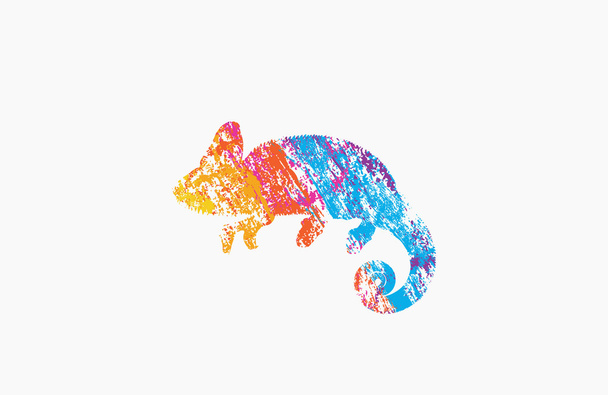 Chameleon logo. Creative logo. Animal logo design. Colorful logo. - Vector, Image