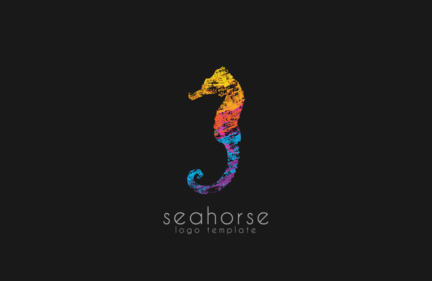 Логотип морського коня. Морський логотип. Логотип води. Логотип океану. Прекрасний логотип. Барвистий дизайн логотипу. Креативний логотип
 - Вектор, зображення