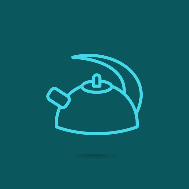 Tea kettle icon - Vector, Image
