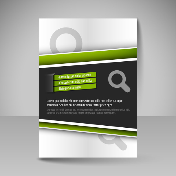 Template of flyer for business brochures, presentations, website - Vector, Image