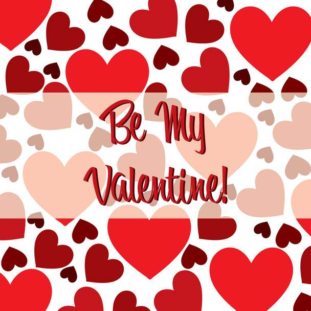 Be My Valentine tarjeta scatter corazón rojo en formato vectorial
. - Vector, Imagen