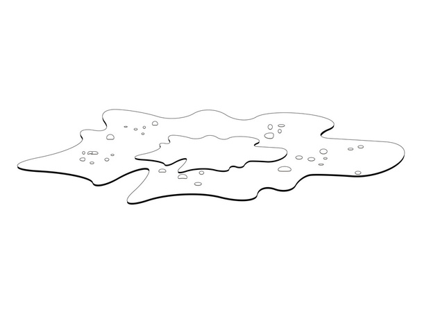 Pile of ground, heap of soil - vector silhouette illustration isolated on white background. - Διάνυσμα, εικόνα