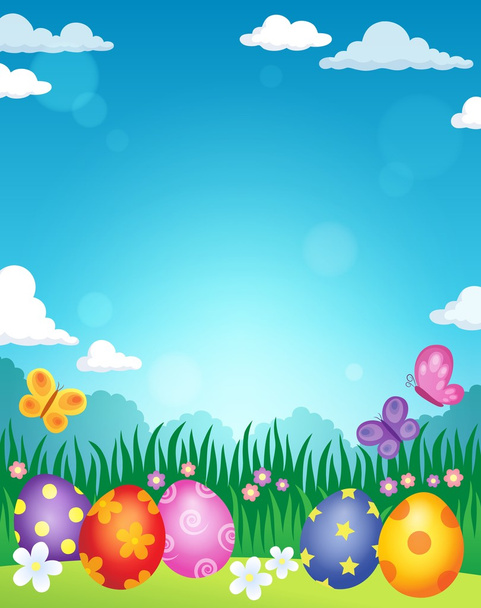 Decorated Easter eggs theme image 3 - ベクター画像