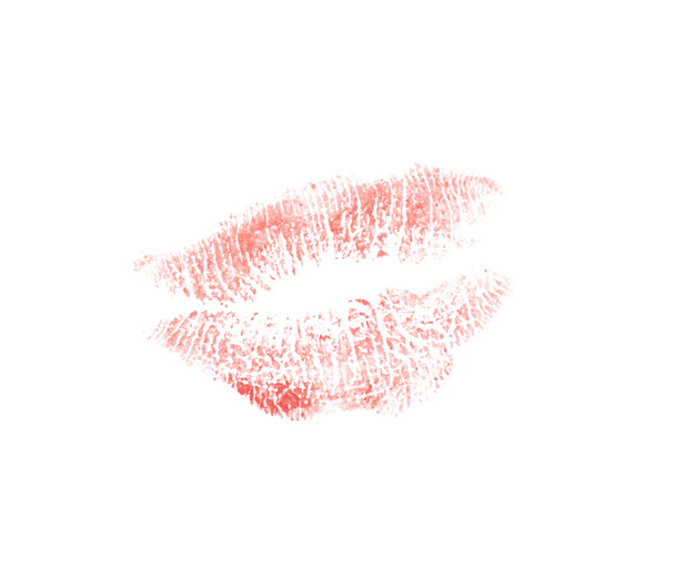 Print of red lips. - Vector, Image
