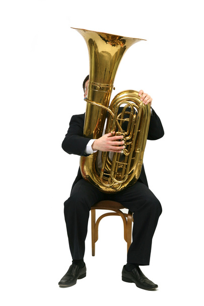 Man playing tuba - Photo, Image