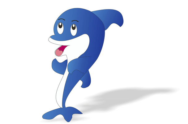 Мультфильм стоящий дельфин
 - Фото, изображение