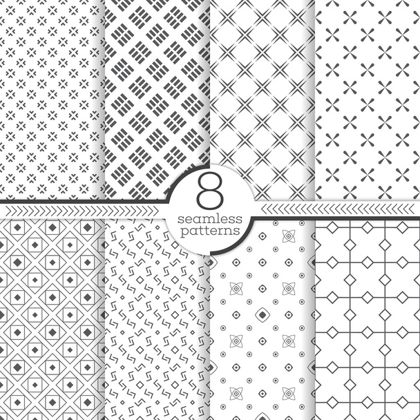 conjunto de ocho patrones sin costura
 - Vector, Imagen