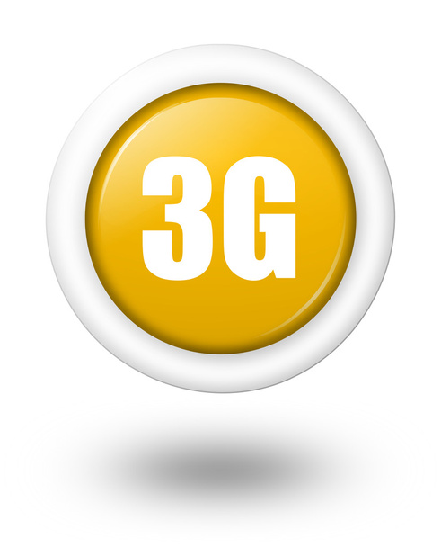 3G telecommunication symbol with shadow - Photo, Image