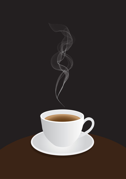 Tasse Kaffee mit Rauch - Foto, Bild