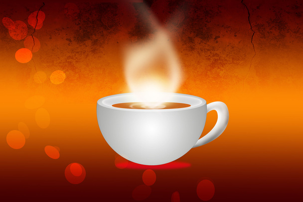 Cup coffee with beautiful background - Zdjęcie, obraz