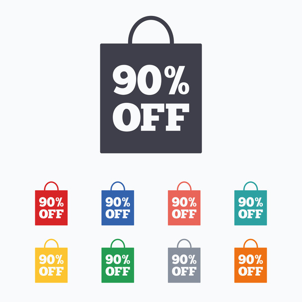 90 percent sale bag - Vetor, Imagem