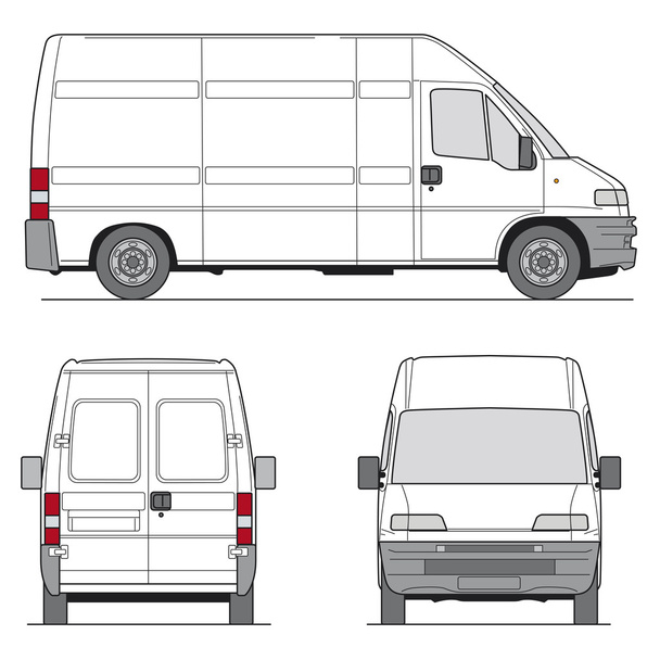 Bestelwagen - Vector, afbeelding