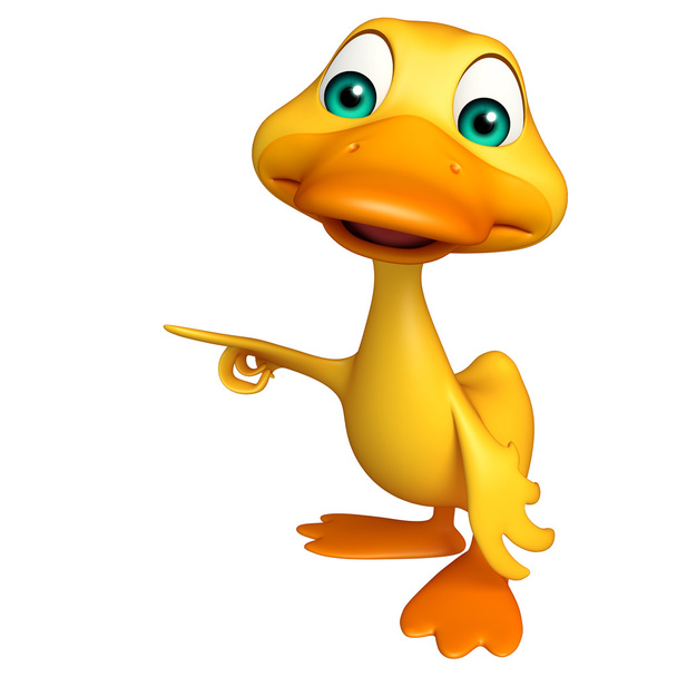 Duck funny cartoon character  - Photo, Image