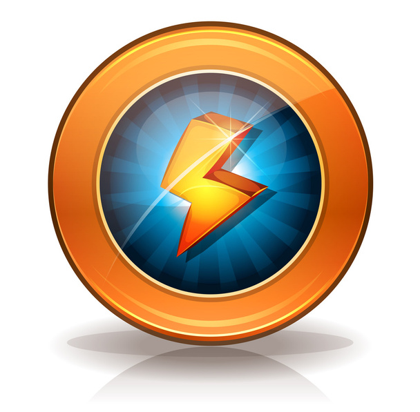 Lightning Icons Badge For Game Ui - Вектор, зображення