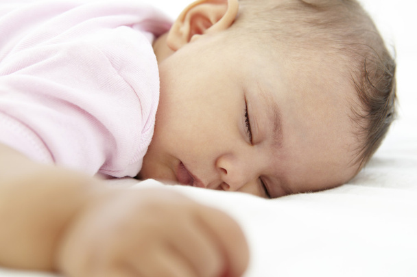 Sleeping Baby Girl At Home - Фото, изображение