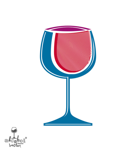 Classic pink elegant wine goblet - Vector, Image
